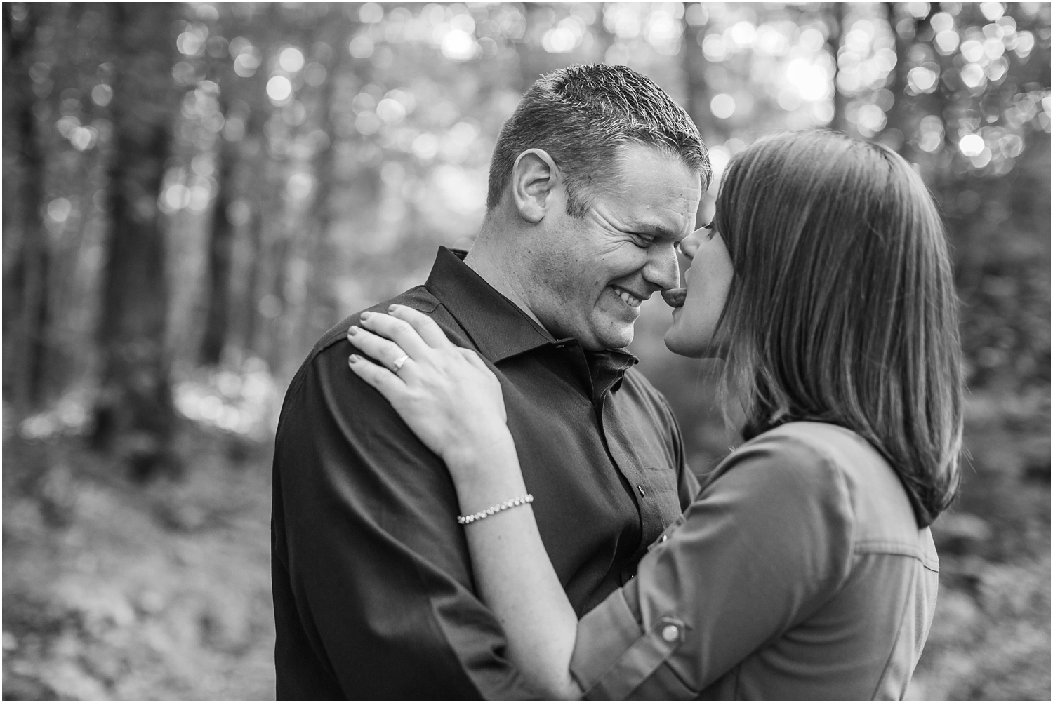 Fall engagement session in new jersey with dogs