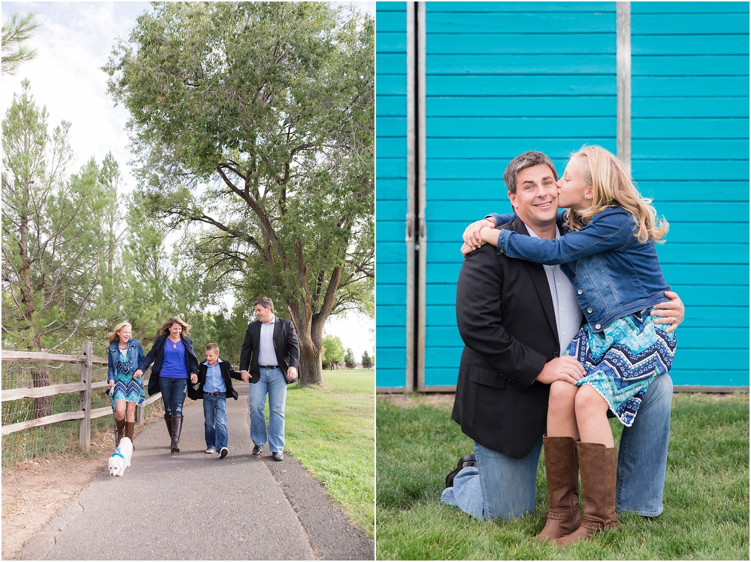 Family Photography in Albuquerque NM at Hartnett Park | Family of four with dog photo session