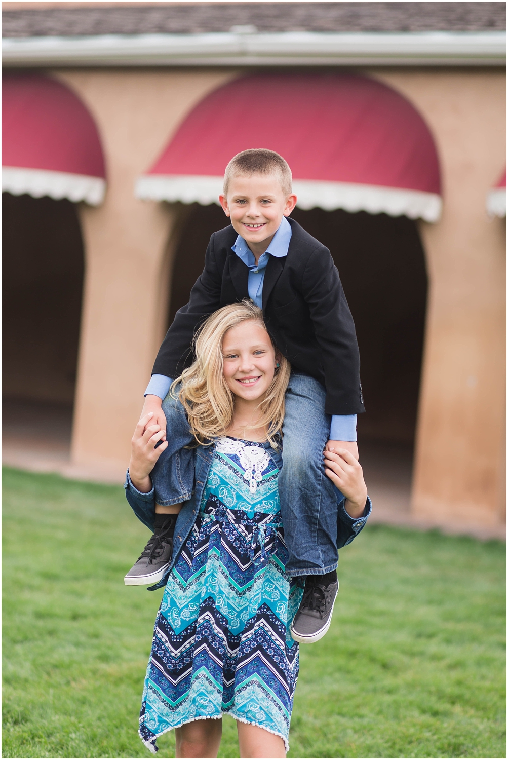 Family Photography in Albuquerque NM at Hartnett Park | Family of four with dog photo session