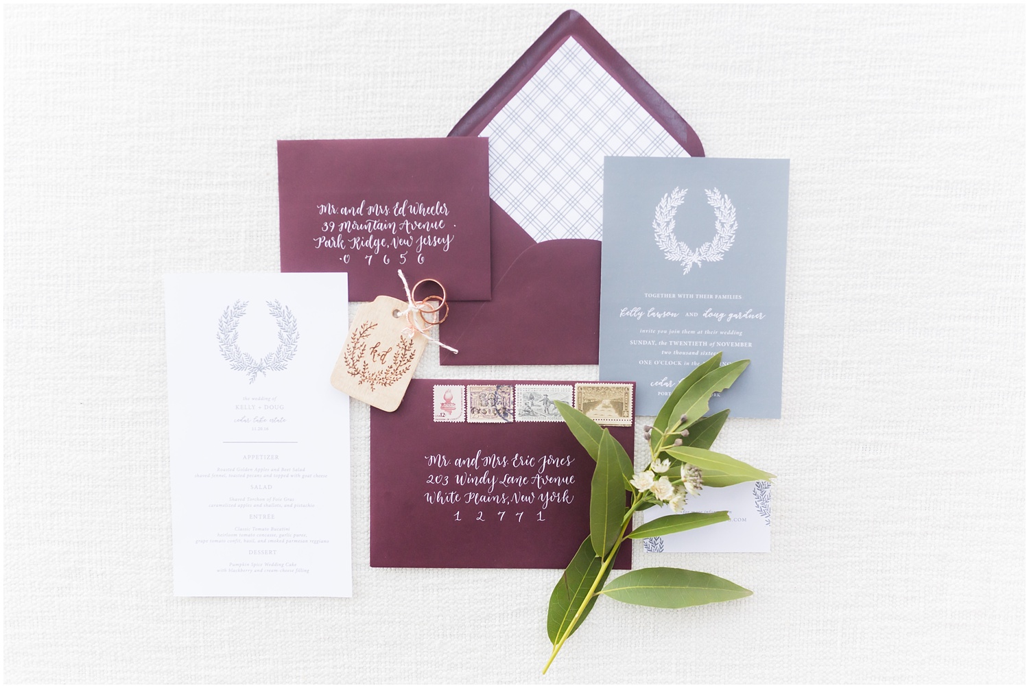 Romantic wedding details | Invitation Suite | Cedar Lakes Estate | Port Jervis, NY 