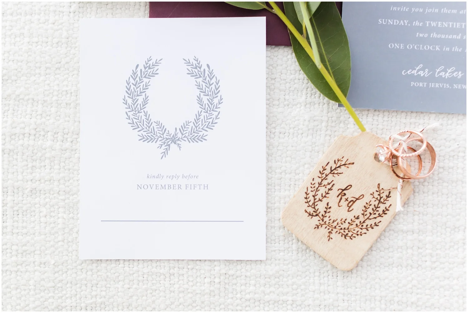 Romantic wedding details | Invitation Suite | Cedar Lakes Estate | Port Jervis, NY