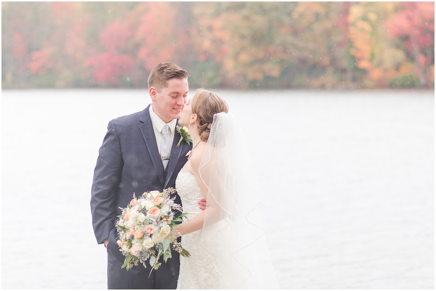 The Lodge at Mountain Springs Lake Resort bride and groom portraits