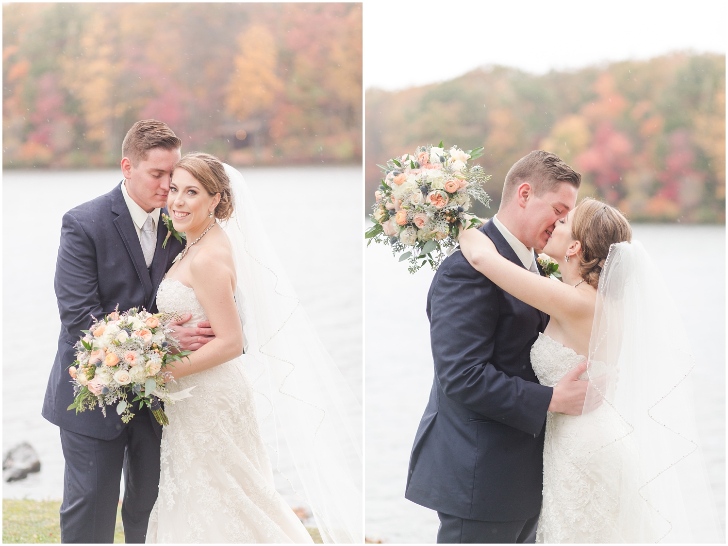 The Lodge at Mountain Springs Lake Resort bride and groom portraits