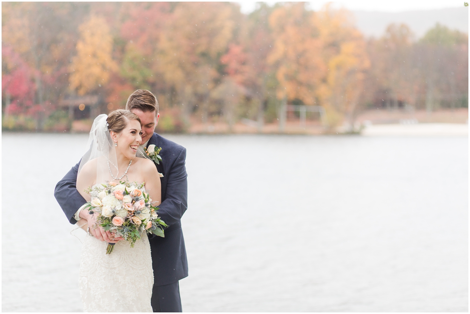 The Lodge at Mountain Springs Lake Resort bride and groom portraits