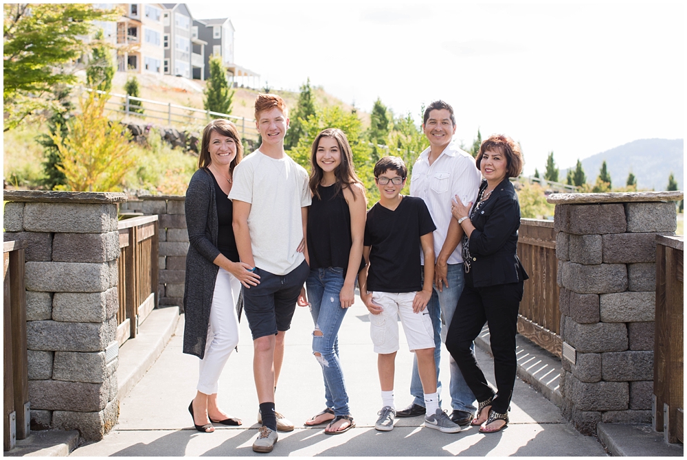 family of five photo with grandma