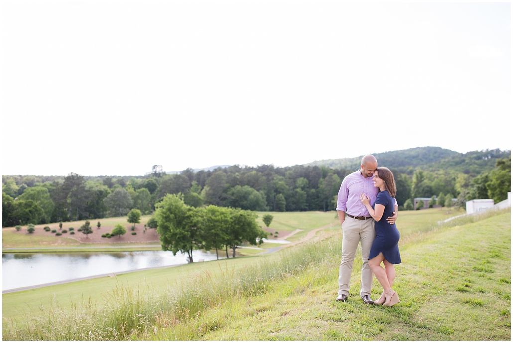 couple on a hill in Rome GA