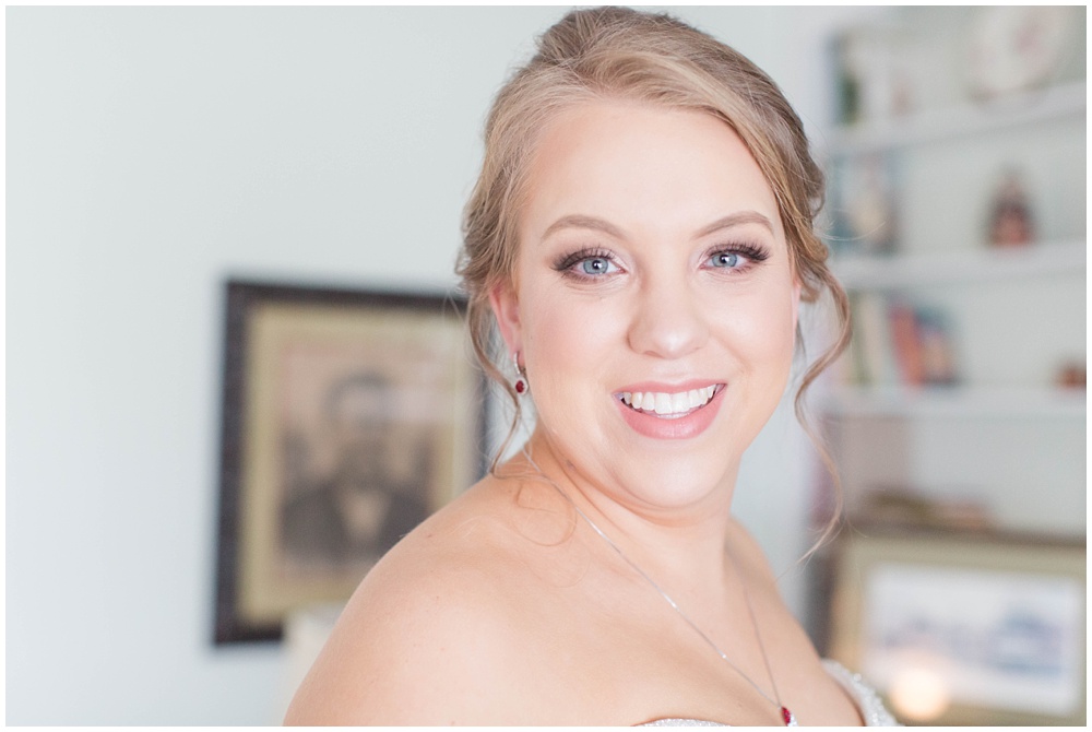 Bride getting ready