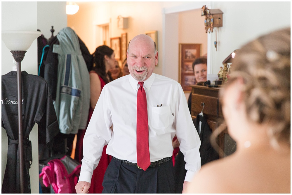 Bride getting ready