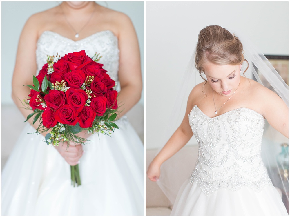 Bride getting ready