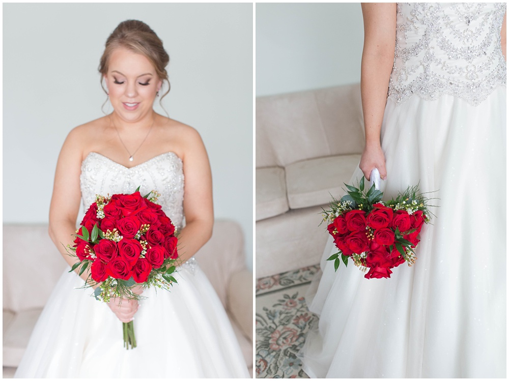 Bride getting ready