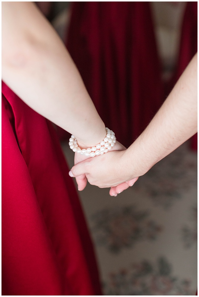 Bride getting ready