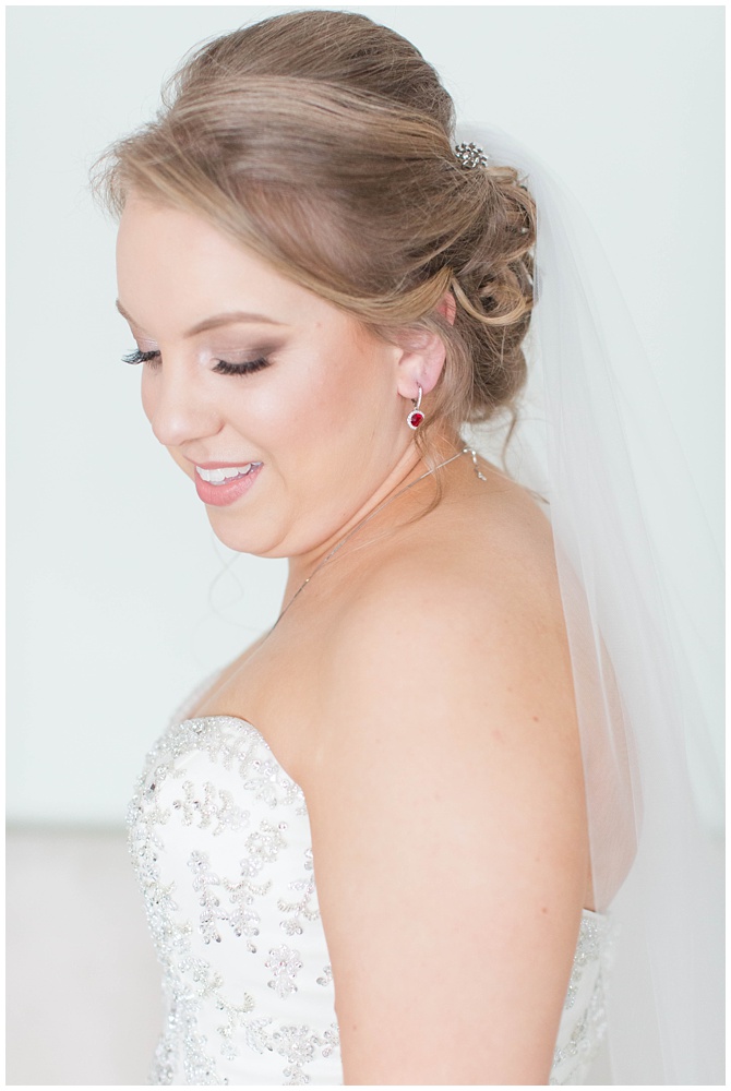 Bride getting ready