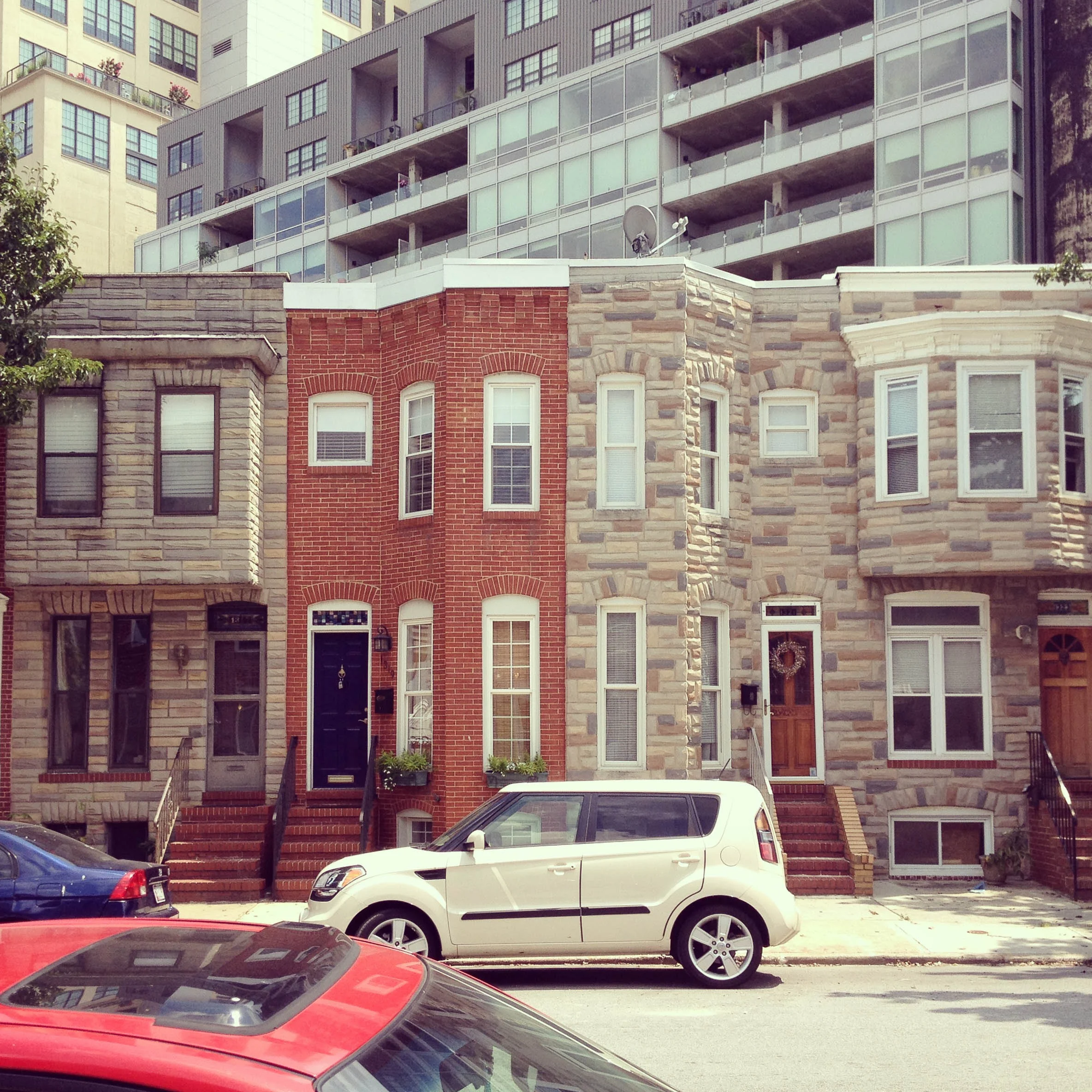 Andre St. elevation illustrating the clad bay window with Silo Point in the background