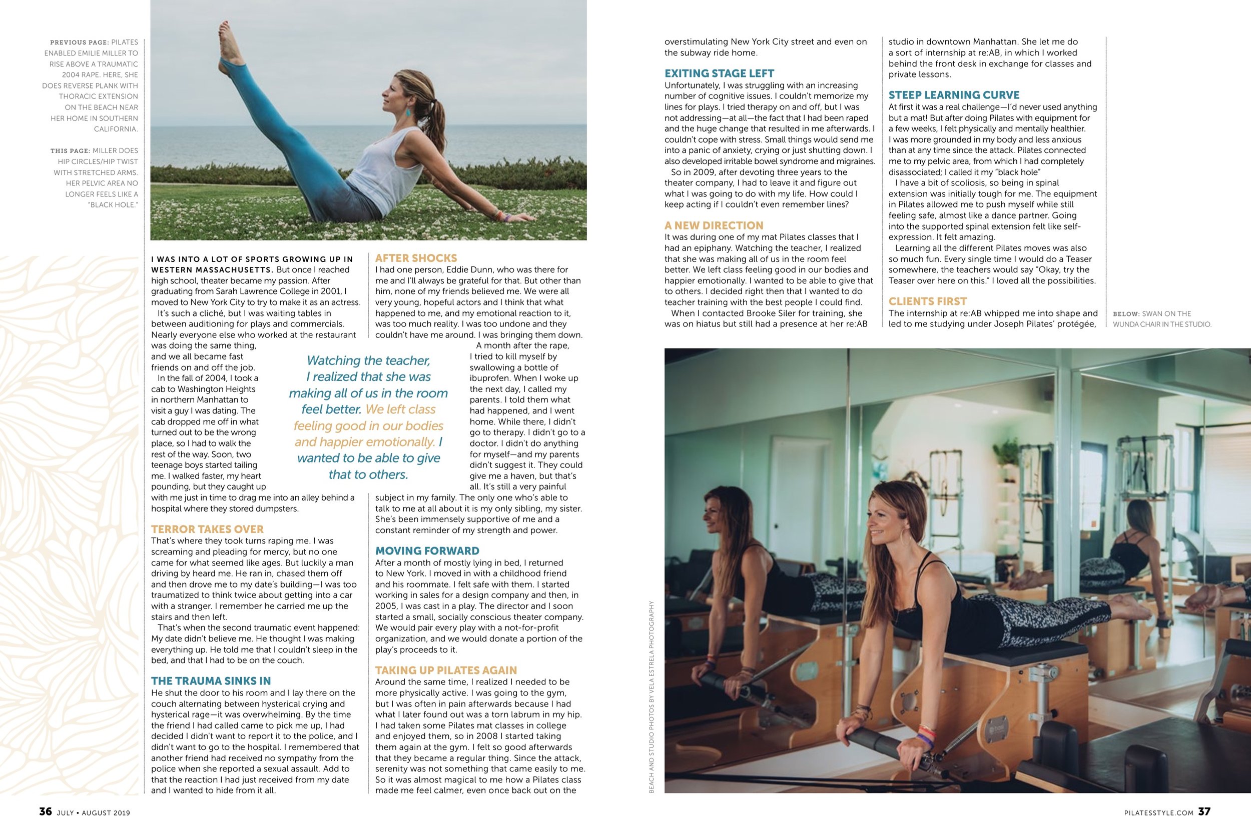 Pilates Style July/Aug 2019 trauma-informed Pilates