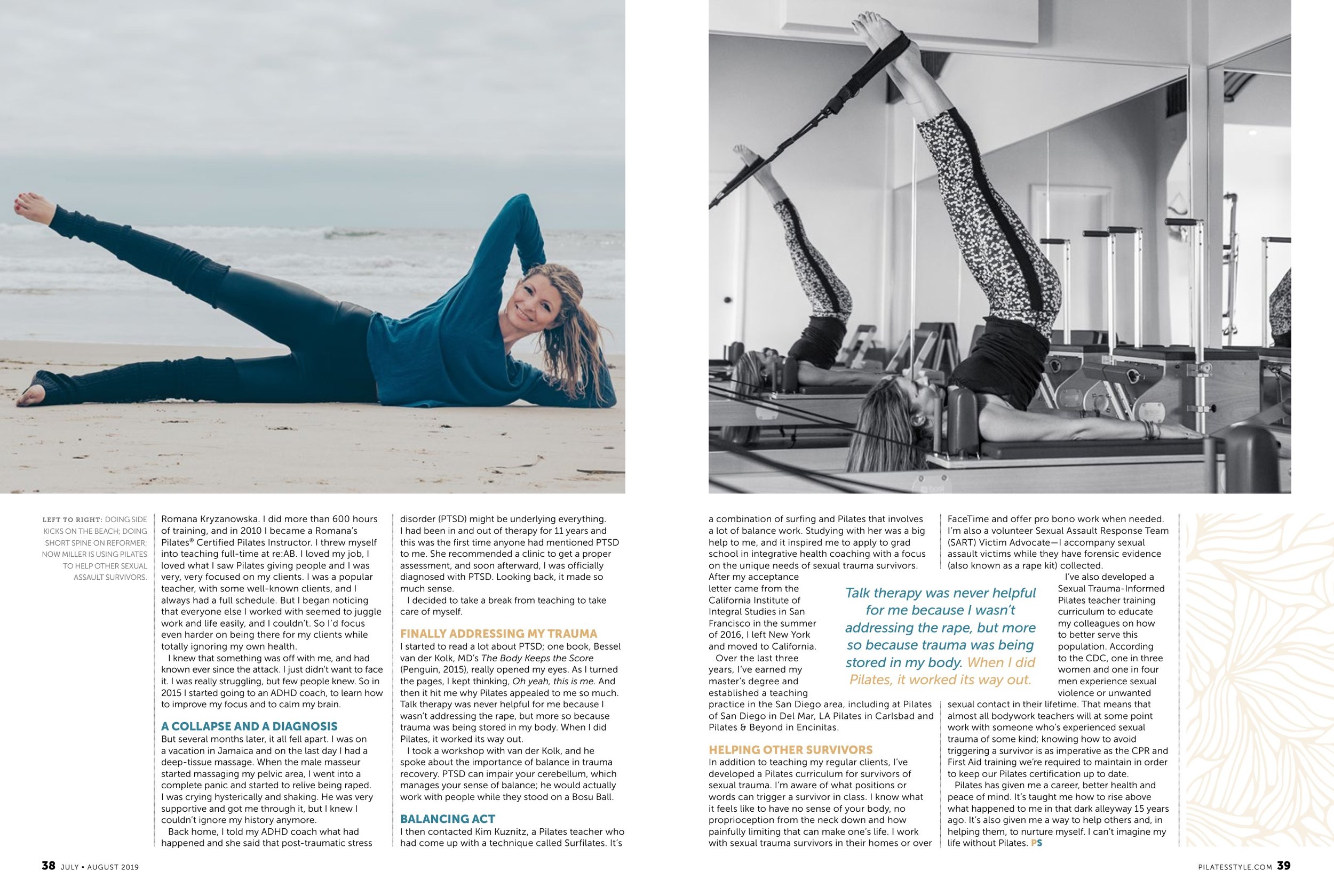 Pilates Style July/Aug 2019 trauma-informed Pilates