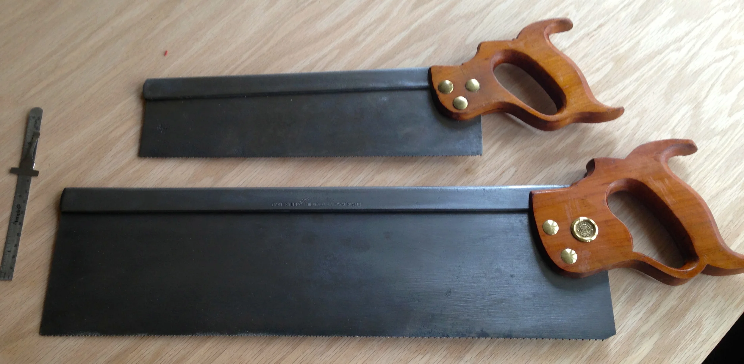 ​the saws after a little brass, blade, and handle clean up.