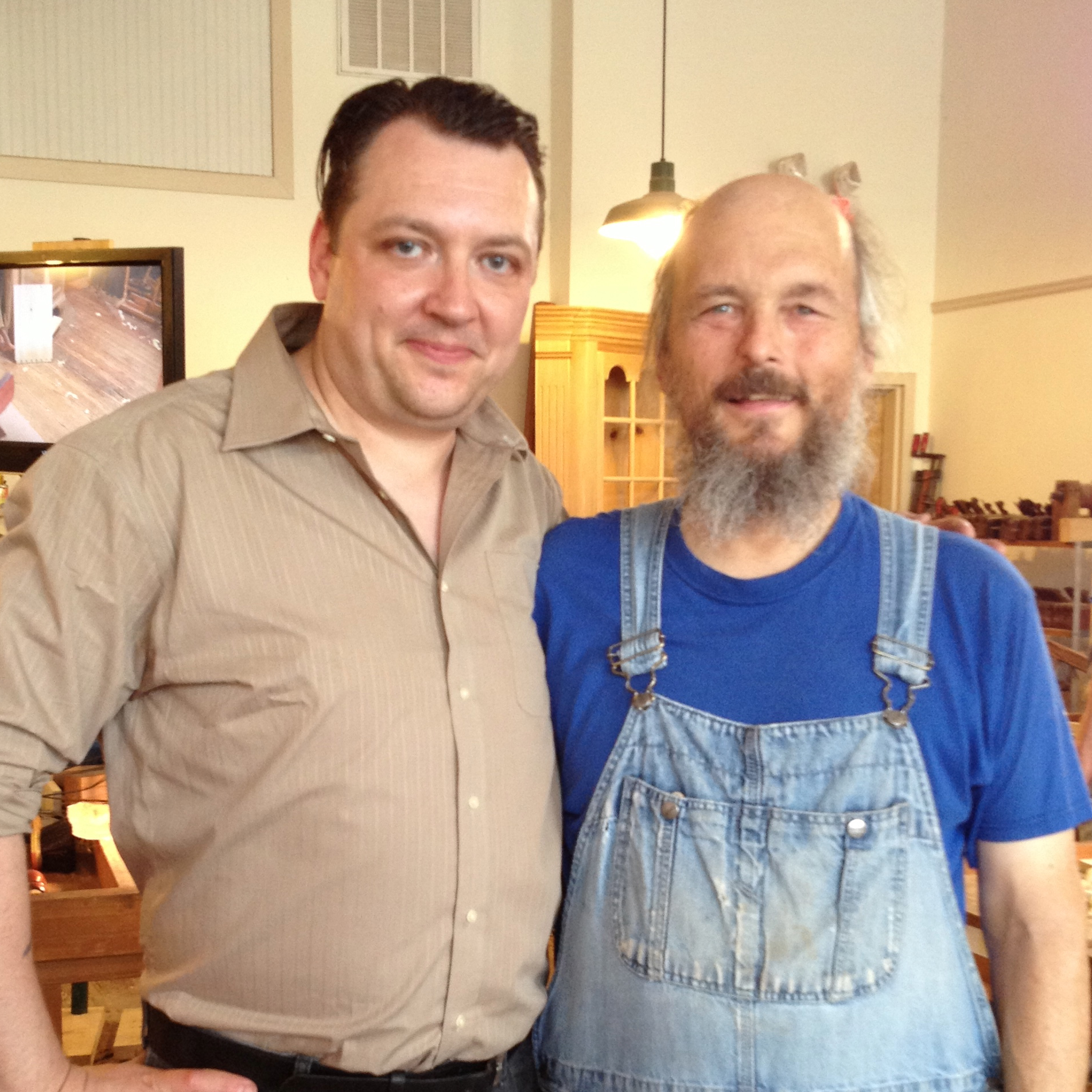 ​With teacher Bill Anderson, the "left brain" of the pair.