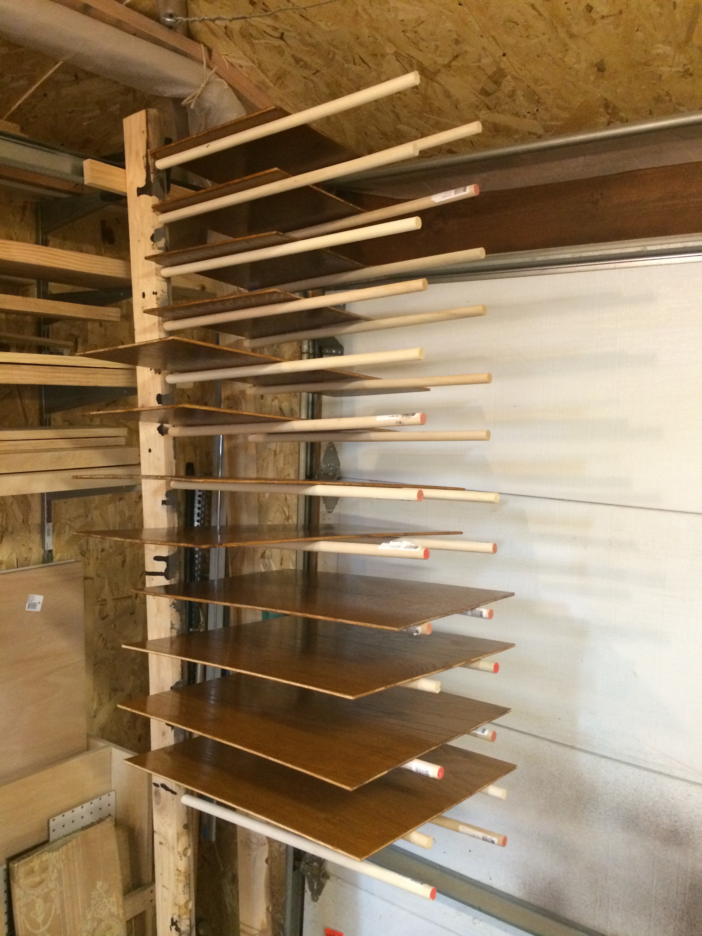 dowels and 2x4 drying rack