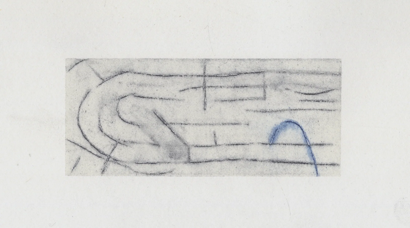 2017 Silkscreen monoprint with graphite and pastel
