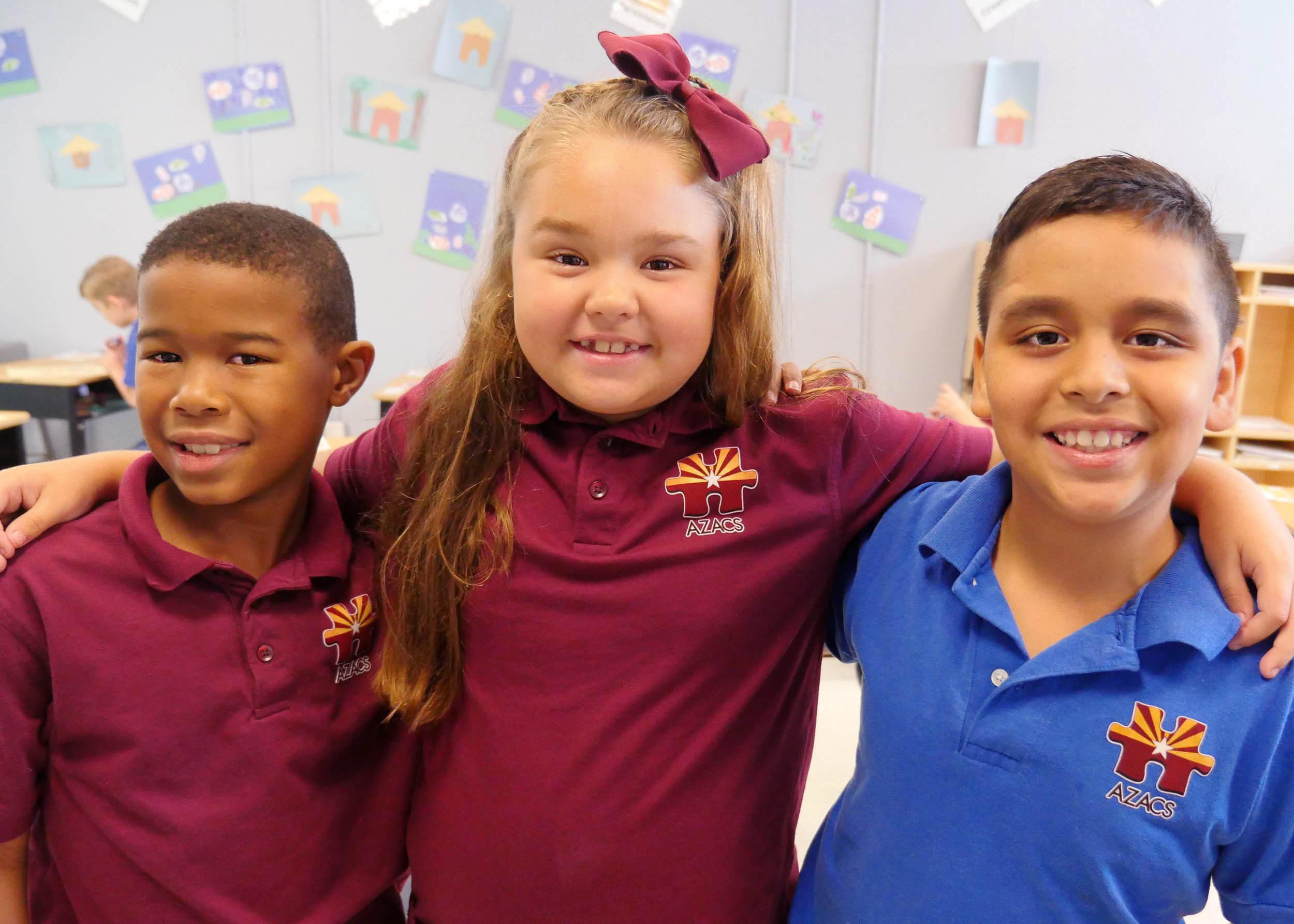 Group of students in classroom (posed) 1 – AZACS Elementary School – Campus Photos Fall 2017 – Christie Lukes Photography.jpg