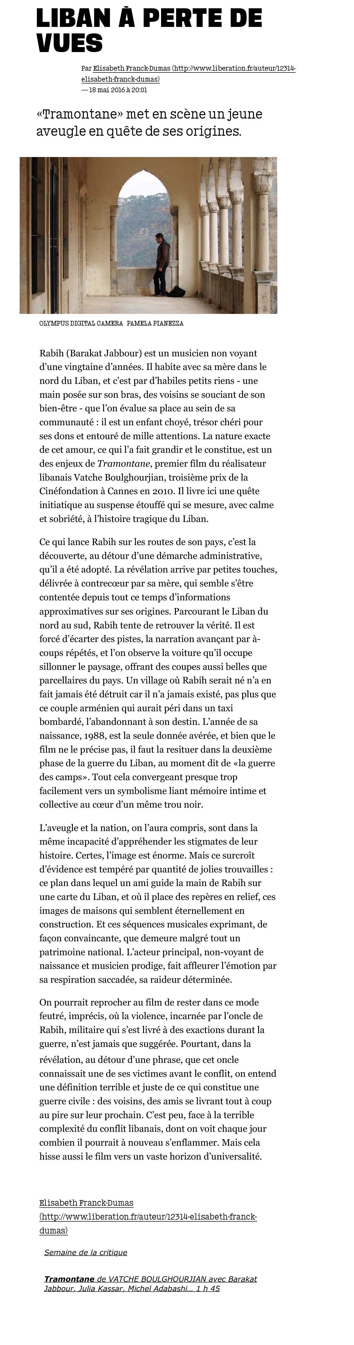 Liberation | Tramontane