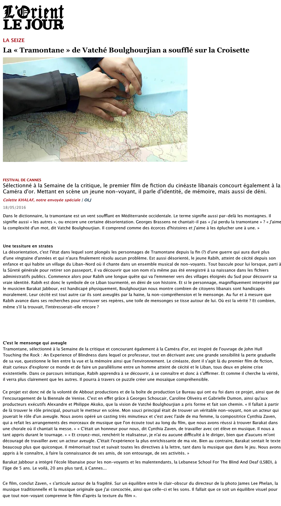 L'Orient Le Jour | Tramontane