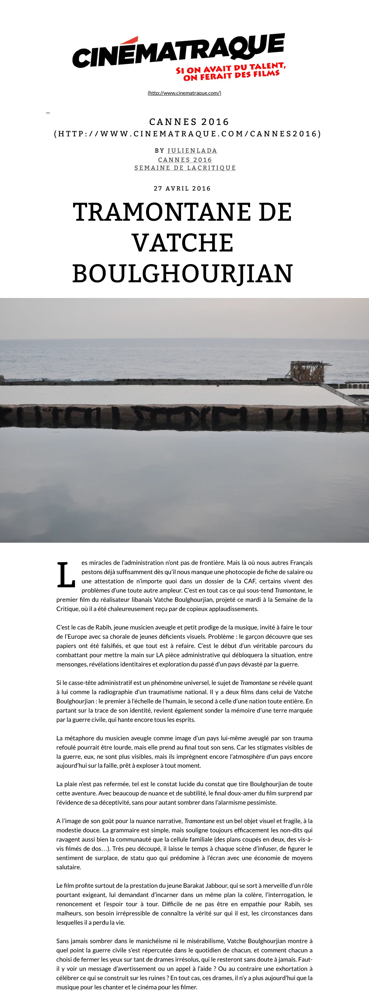Cinematraque | Tramontane