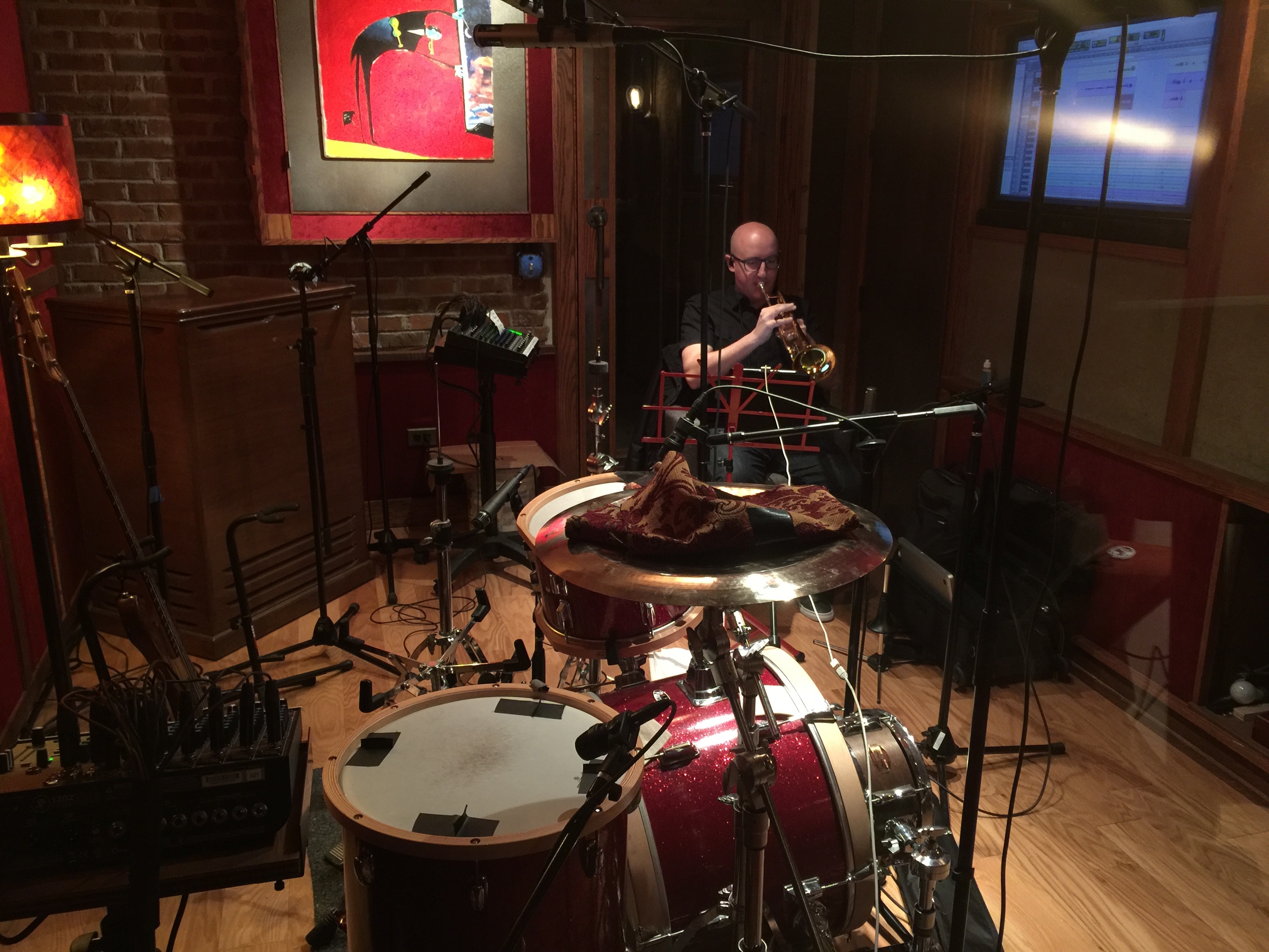 Michael Stever in recording room