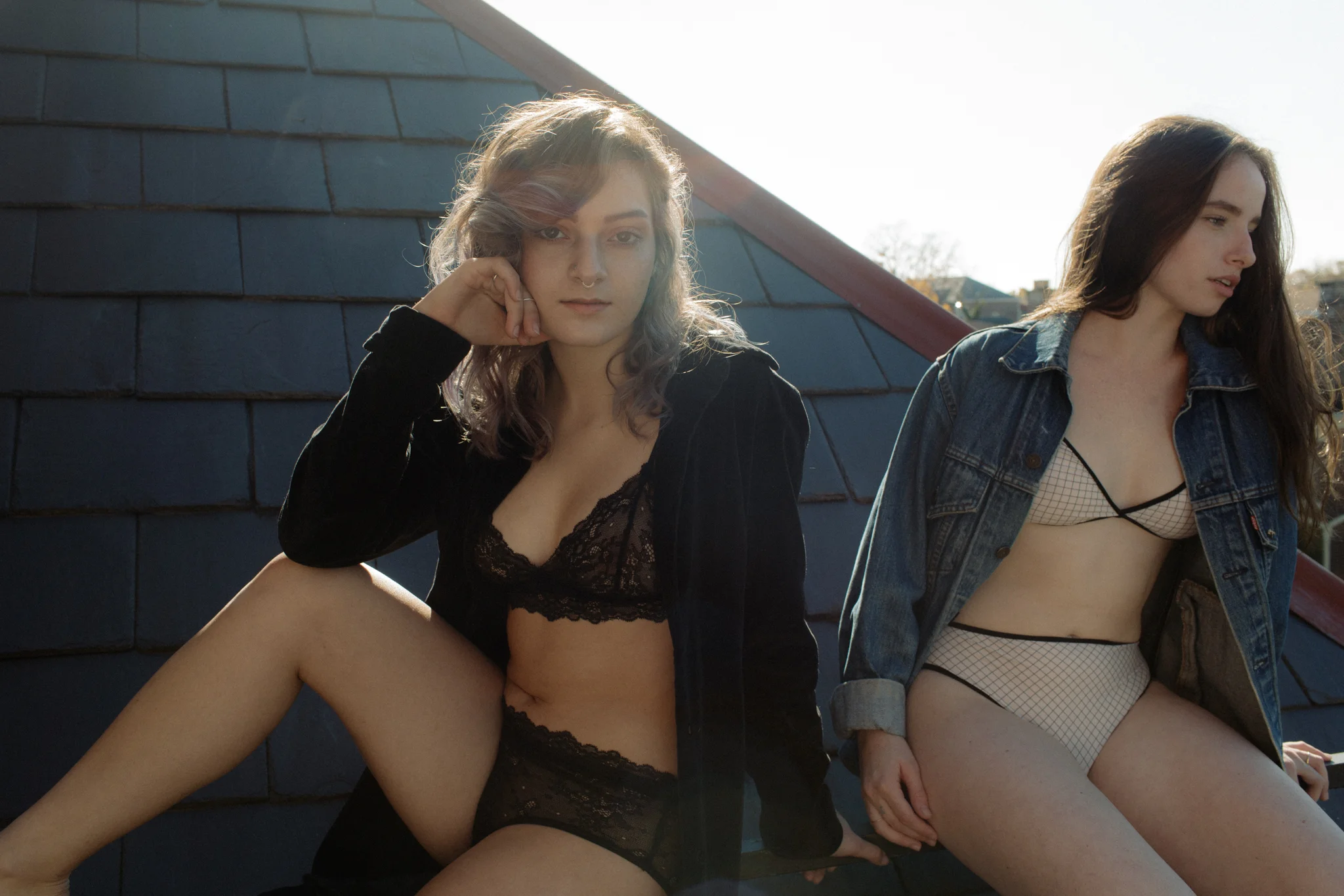 hana and joanne for isadore intimates lingerie editorial photography