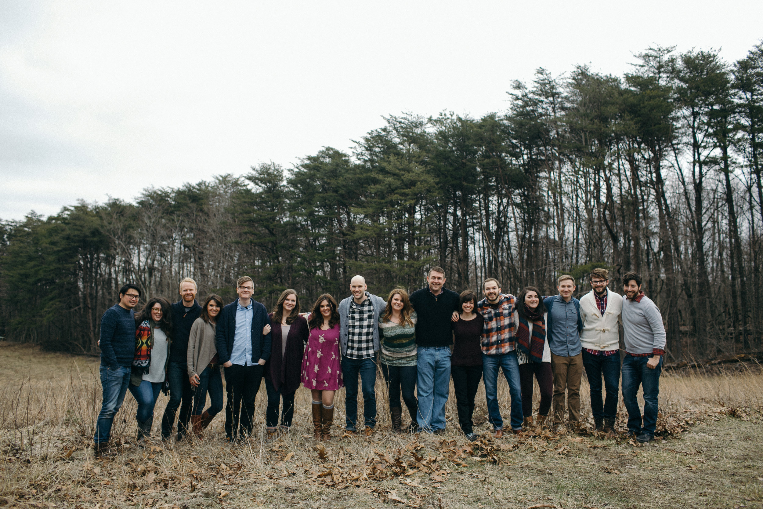 jake and krysti hocking hills engagement session with friends in hocking hills by sarah rose