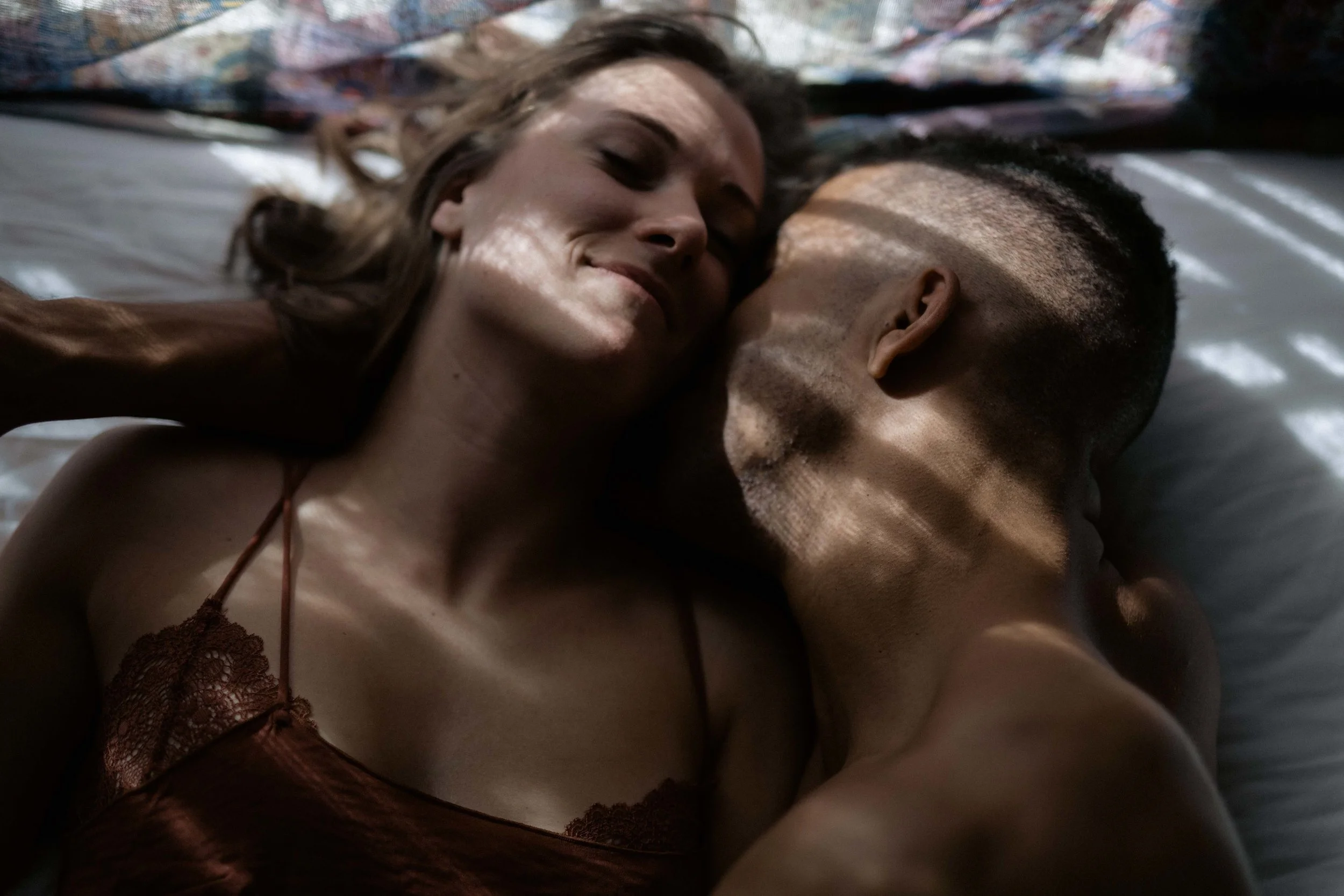 intimate in-home couple's boudoir photography by sarah rose in columbus, ohio