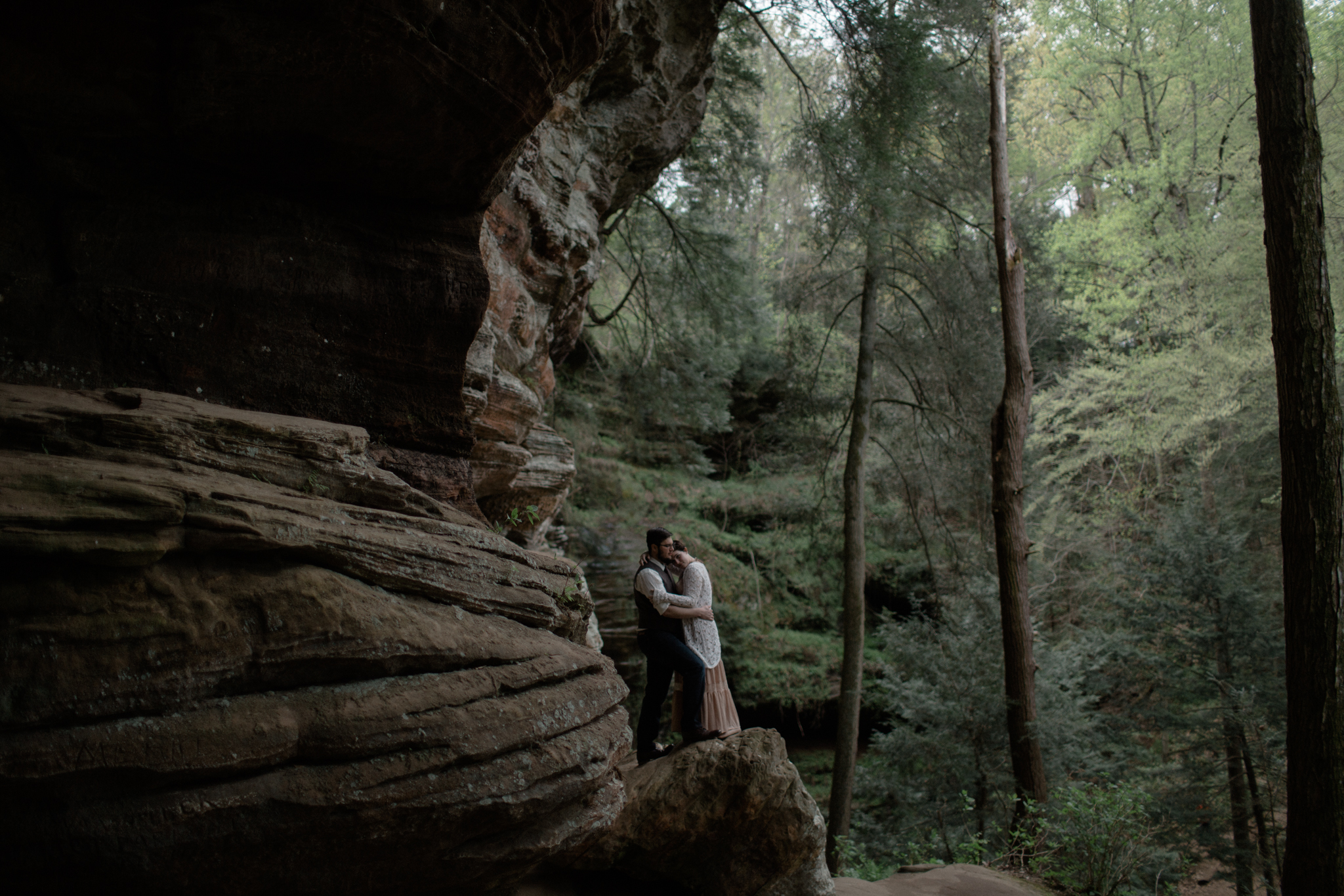 justin brie intimate wedding ash cave hocking hills ohio by sarah rose