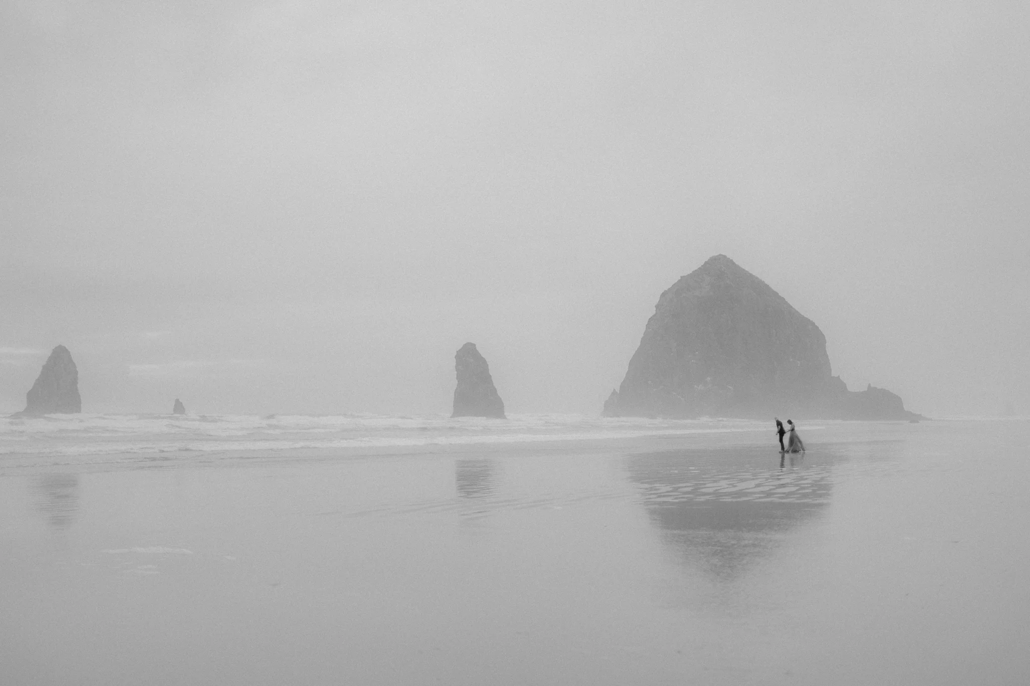 Oregon coast engagement session at cannon beach and ecola state park destination travel photographer sarah rose walk