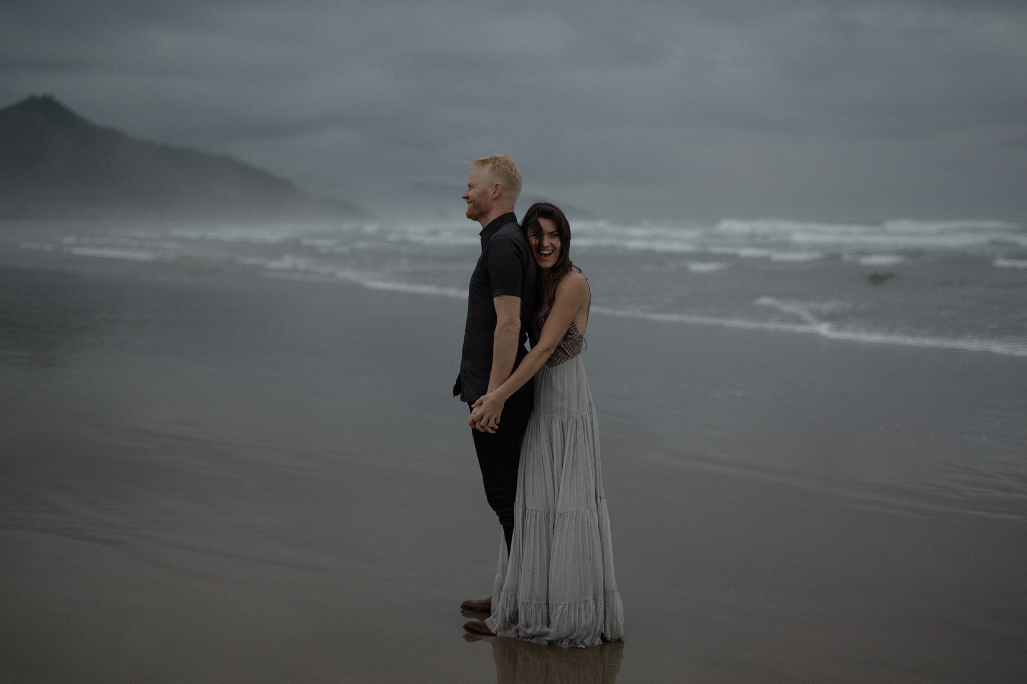Oregon coast engagement session at cannon beach and ecola state park destination travel photographer sarah rose walk