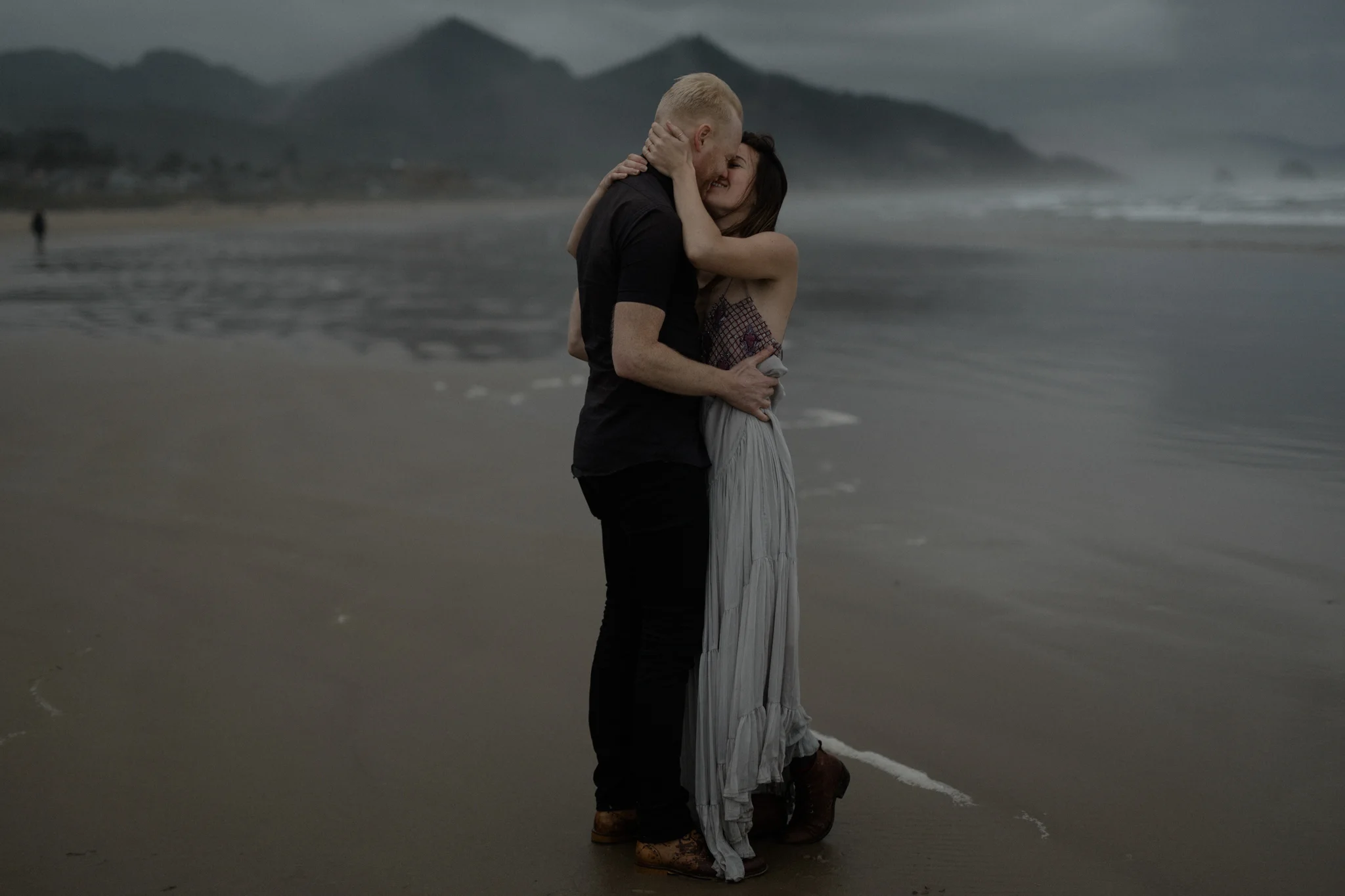 Oregon coast engagement session at cannon beach and ecola state park destination travel photographer sarah rose walk