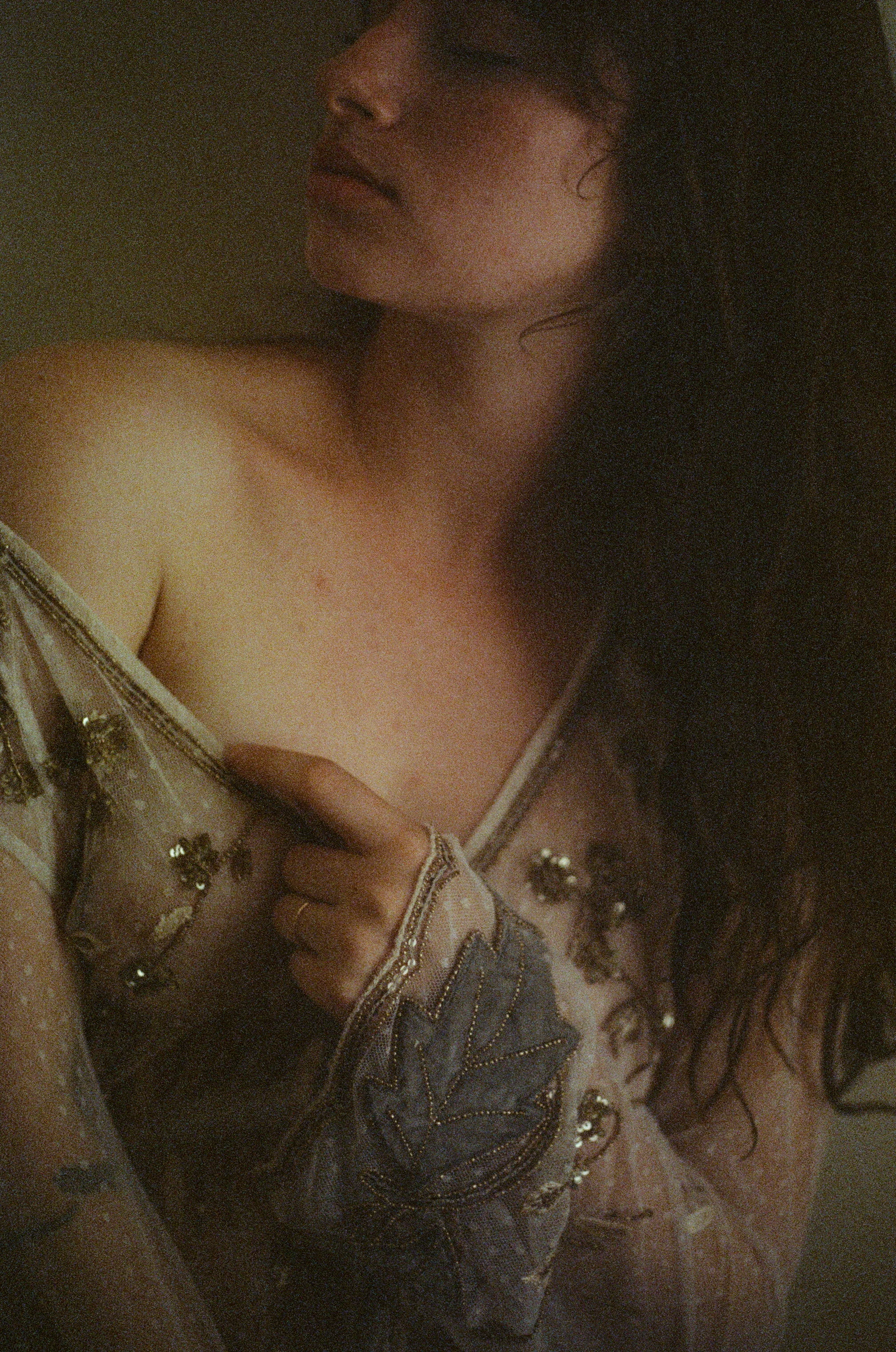 35mm film portrait. lingerie editorial. moody boudoir. canon ae-1. cinestill 800. moody portrait. emotional portrait. ohio portrait photographer. sarah rose photography. i am sarah rose. 