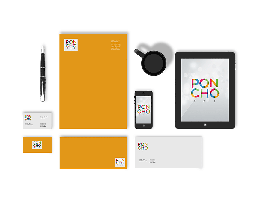  Branding Identity, Package, and Apparel Design for Poncho Mat, Poncho Vending Machine Service  &nbsp; 