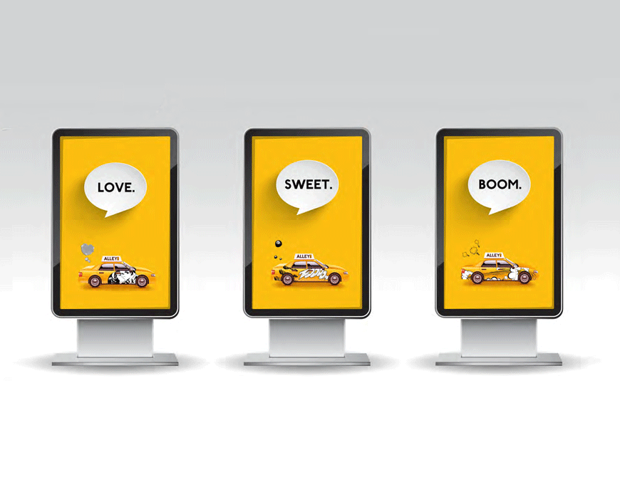  Branding Identity for Alley Cab, Alternative Taxi Service 