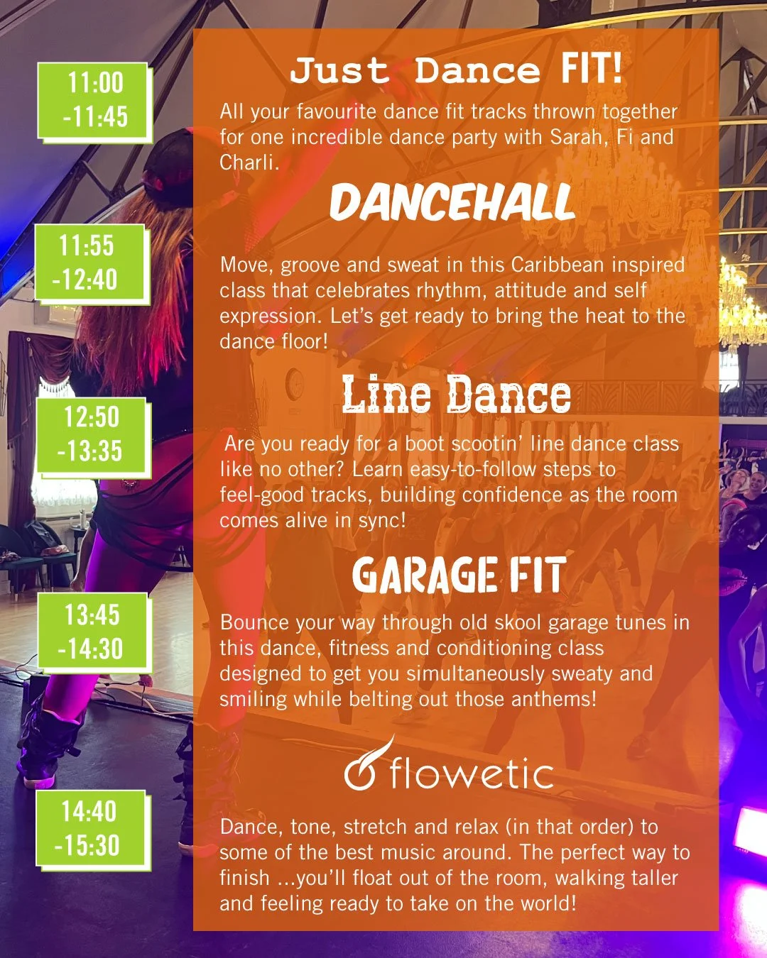 The Just Dance Fix Event Timetable March 2026