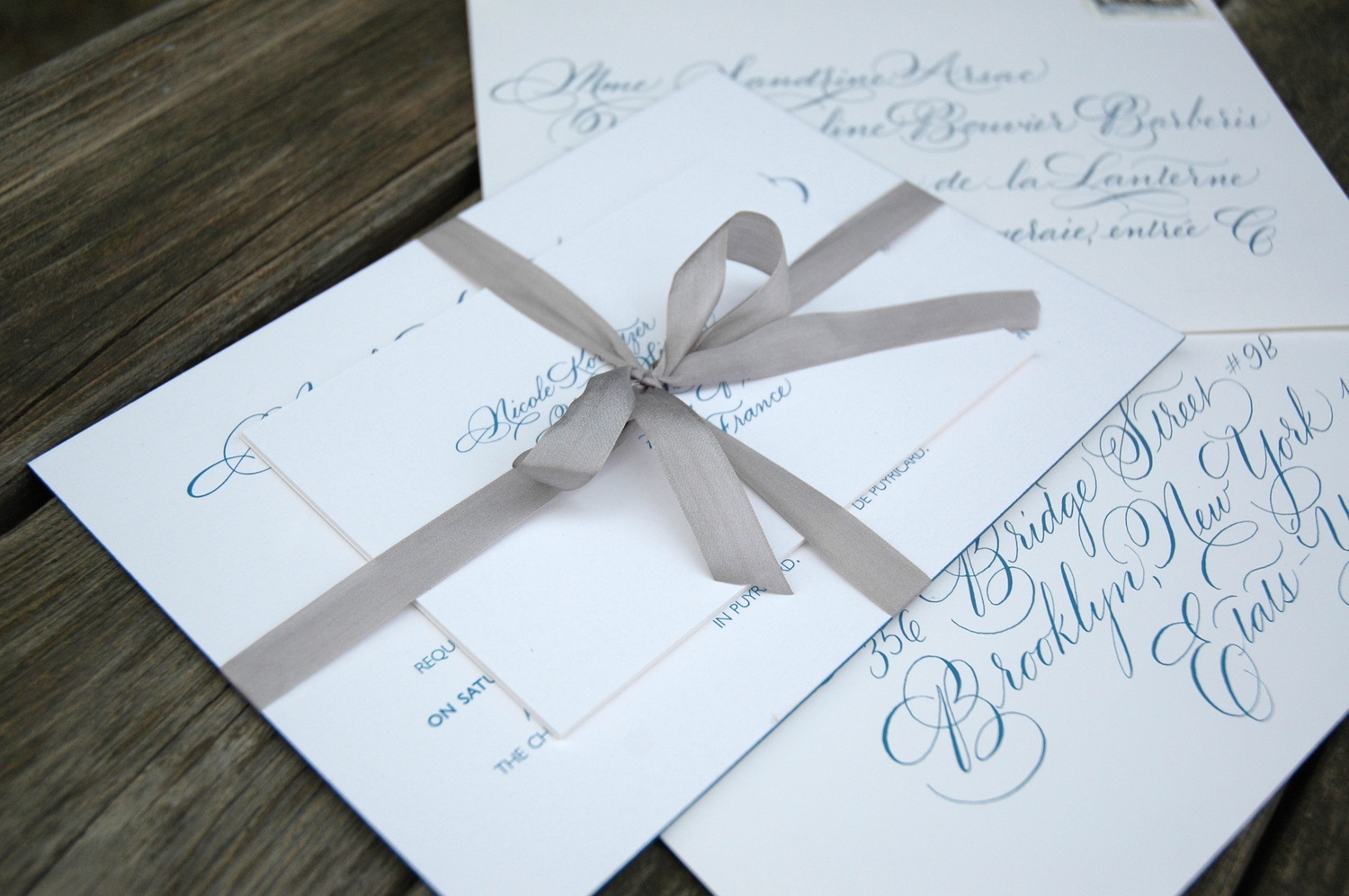invitation suite in letterpress by Studio French Blue