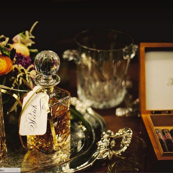 decanter scotch, calligraphy by Studio French Blue