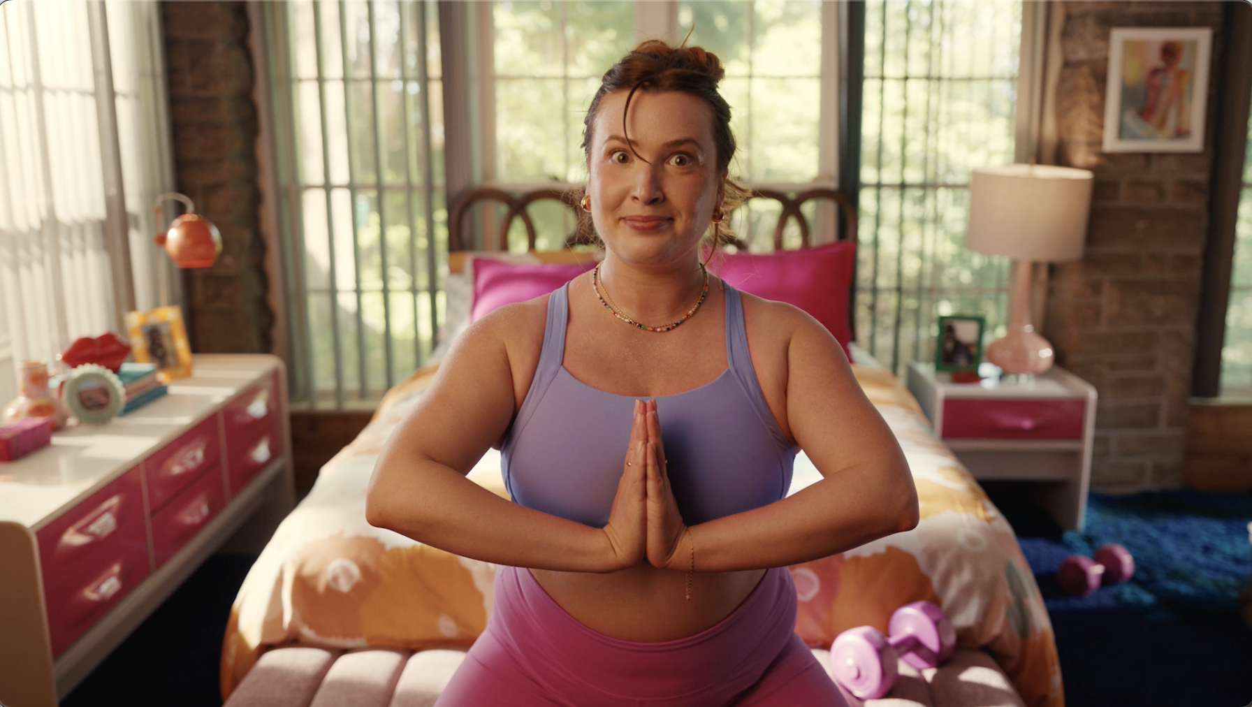 BEDROOM, FEMALE, YOGA, WORKOUT,, COMMERCIAL, PRODUCTION DESIGN, HOPELITTLE, HOPE LITTLE, TORONTO