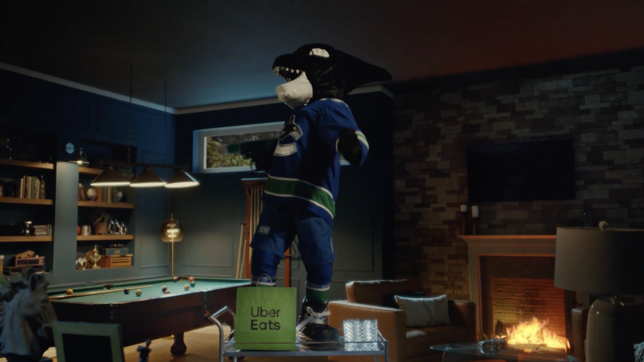 CANUCKS, LIVING ROOM, UBER EATS, BUILD, STUDIO, COMMERCIAL, PRODUCTION DESIGN, HOPELITTLE, HOPE LITTLE, TORONTO