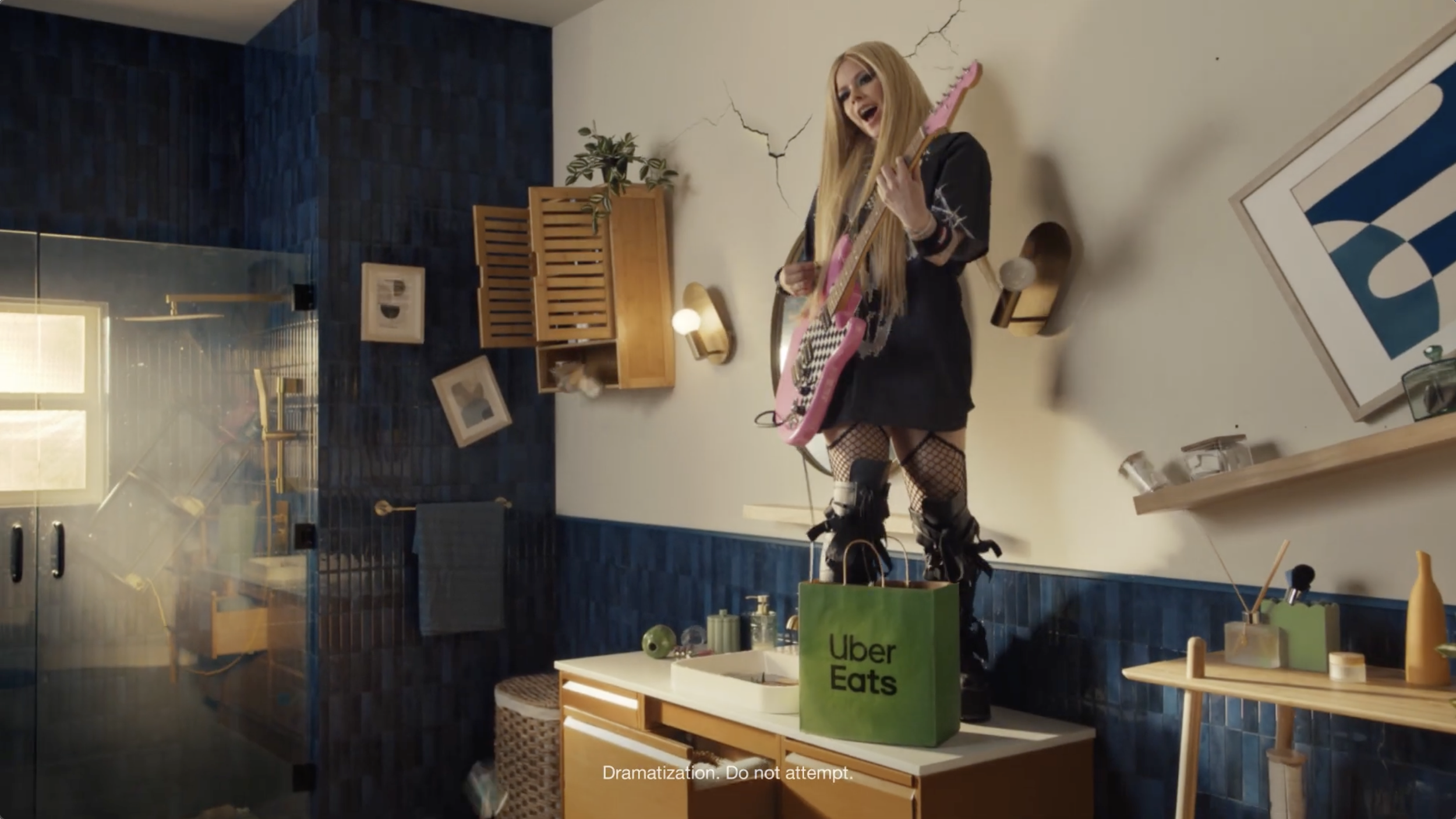 BATHROOM, ARIL LAVIGNE, UBER EATS, BUILD, STUDIO, COMMERCIAL, PRODUCTION DESIGN, HOPELITTLE, HOPE LITTLE, TORONTO