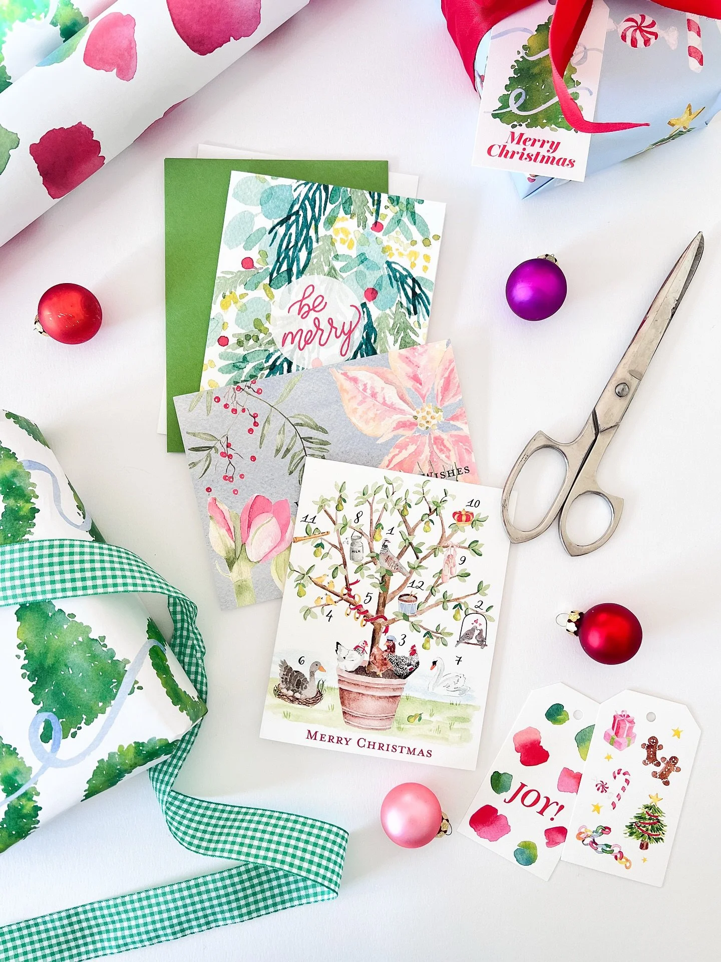 Stock up on holiday greeting cards. All designs are created from original watercolors. Perfect for sending a personal note during the Christmas season. Link in bio to shop on Etsy. #holidaygreetingcards #watercolorchristmascards #giftsforher