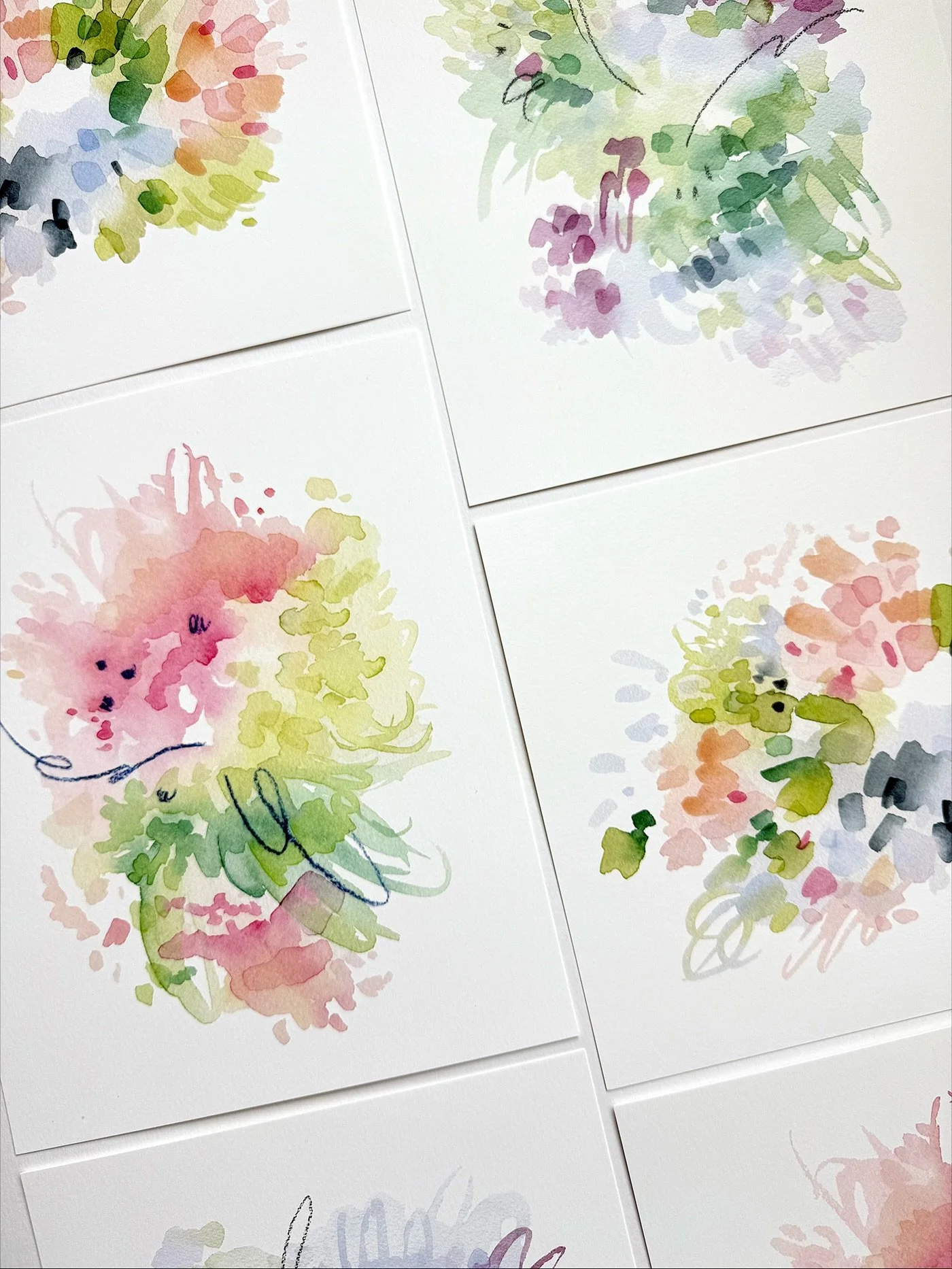 Abstract art prints make unique, one of a kind gifts. Or, treat yourself and brighten up your own space with these bright and airy designs. Available in multiple sizes. Link in bio to shop. 
#abstractwatercolors #forthehome