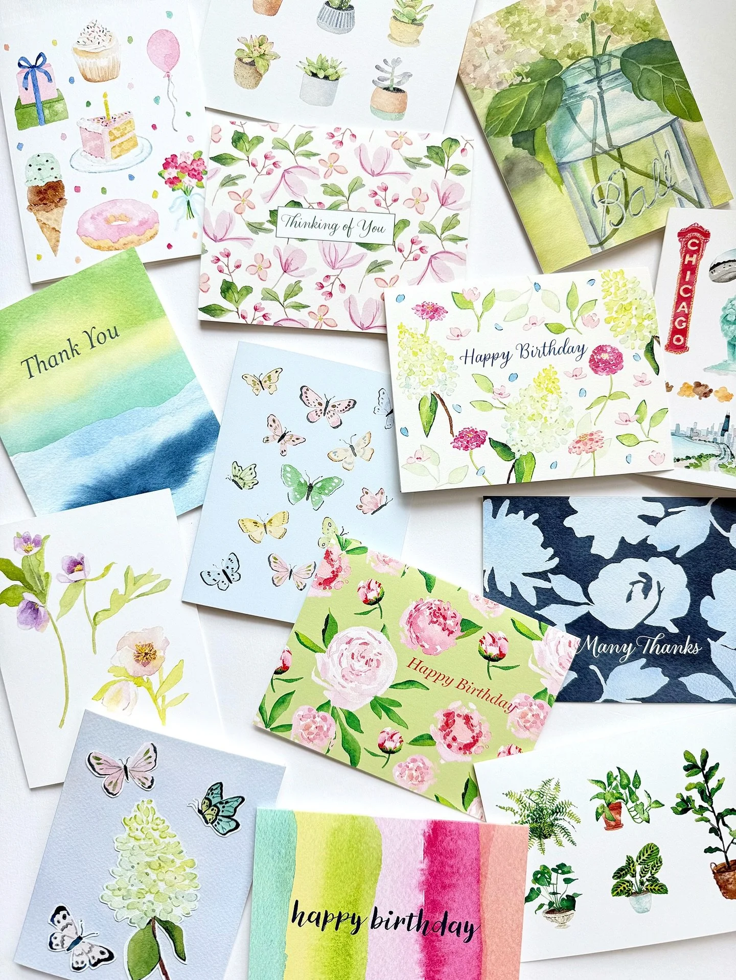 Be ready for any occasion with my mix and match set of cards. Create your own selection of cards from my collection of birthday, thank you and sympathy cards, as well as many blank cards&hellip;perfect for any occasion. All designs are created from m
