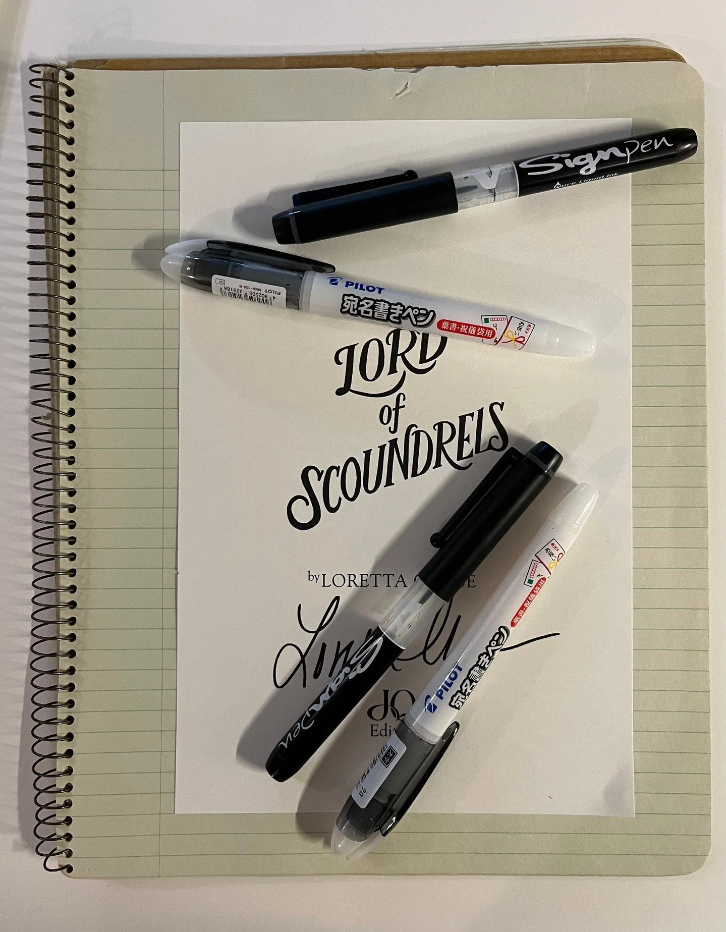 These are the pens that gave their all for the JQ edition of &ldquo;Lord of Scoundrels.&rdquo; Let us have a moment of appreciation for their sacrifice. ⁠
⁠
⁠
⁠
⁠
#LorettaChase #JQEditions #LordOfScoundrels #HistoricalRomance #RomanceReaders