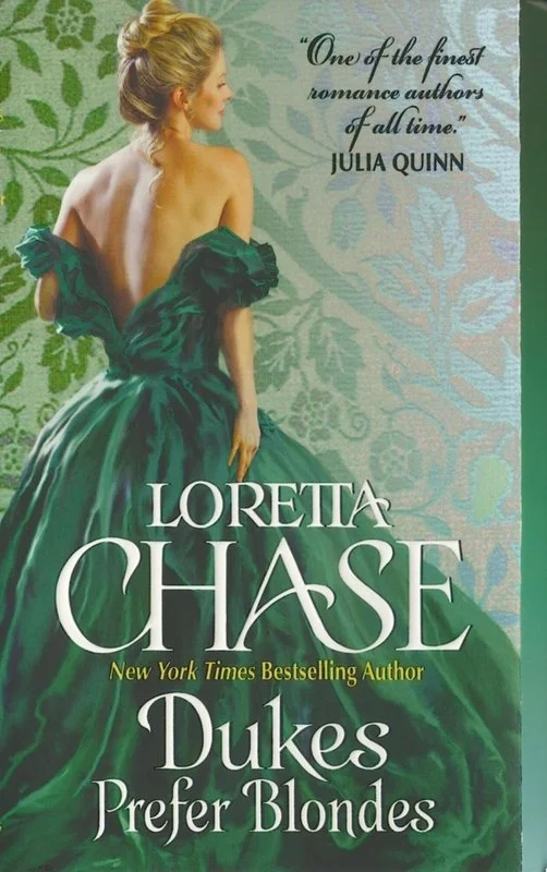 "Dukes Prefer Blondes" cover with blonde woman in a green gown