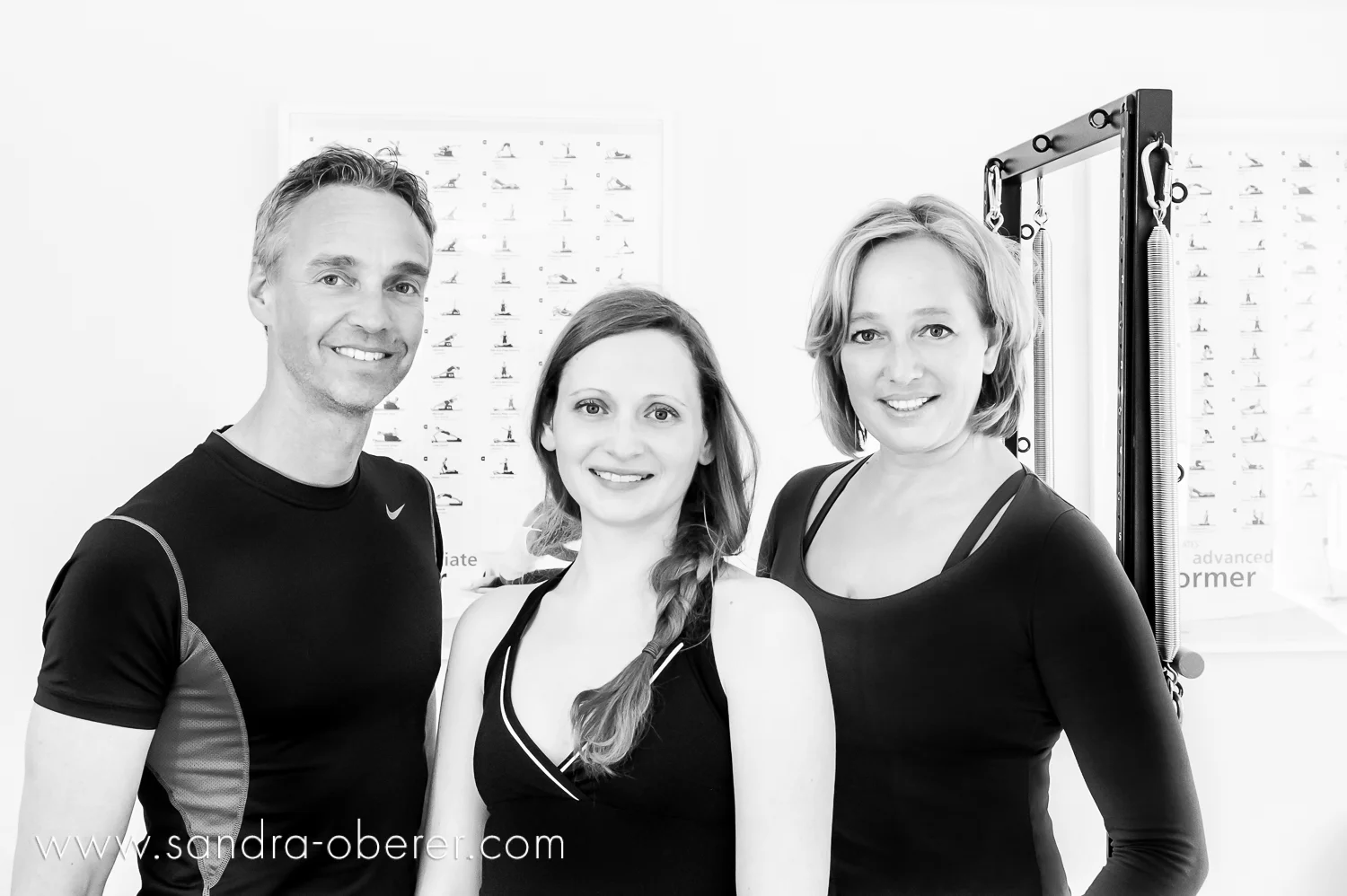 Ard van Duuren, dipl. Sportphysiotherapeut und Reha Pilates Instructor Sue van Dooren, Body Harmonics Pilates Instructor Lisette van Duuren, full certificated STOTT Pilates Instructor